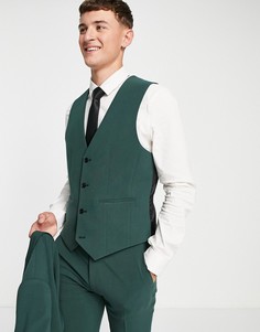Зеленый супероблегающий жилет ASOS DESIGN-Зеленый цвет