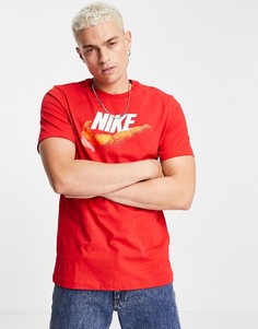 Красная футболка с принтом на груди Nike Sole Food-Красный