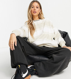 Бежевый oversized-свитшот в полоску Quiksilver – эксклюзивно для ASOS-Светло-бежевый цвет