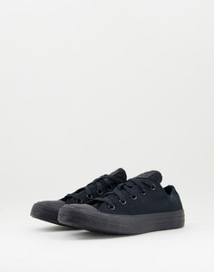 Черные монохромные кроссовки Converse Chuck Taylor Ox-Черный цвет