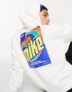 Худи белого цвета с принтом на спинке Nike Keep It Clean-Белый