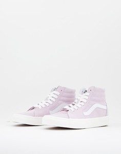 Замшевые высокие кроссовки розового цвета Vans SK8-Hi Pig-Розовый цвет