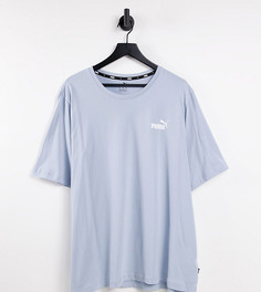 Светло-голубая футболка Puma Plus Essentials-Голубой