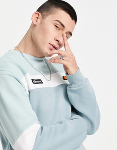 Синий свитшот в стиле колор блок ellesse – эксклюзивно для ASOS-Голубой