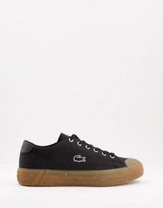 Черные кроссовки на коричневой подошве со шнуровкой Lacoste Gripshot-Черный цвет