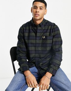 Зеленая рубашка в шотландскую клетку Fred Perry-Зеленый цвет