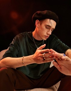 Зеленая фактурная oversize-футболка ASOS DESIGN-Зеленый цвет