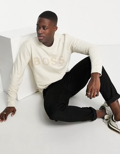 Свитшот с логотипом BOSS Casual-Белый