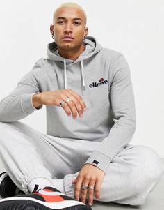 Худи серого цвета с маленьким логотипом ellesse-Серый