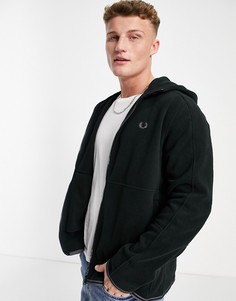 Черная флисовая олимпийка с капюшоном Fred Perry-Черный цвет