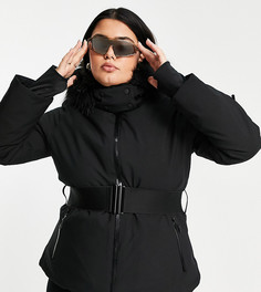 Горнолыжная куртка с искусственным мехом ASOS 4505 Curve-Черный цвет