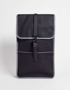 Черный рюкзак со светоотражающими деталями Rains 1220-Черный цвет