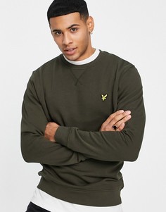 Свитшот цвета хаки с круглым вырезом Lyle & Scott-Зеленый цвет