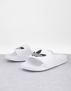 Белые шлепанцы adidas Originals Adilette Lite-Белый