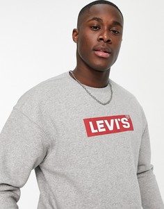 Серый свитшот с прямоугольным логотипом Levis Levis®
