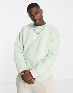 Шалфейно-зеленый свитшот в стиле oversized Topman Parallel Collective-Зеленый цвет