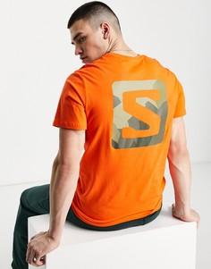 Оранжевая футболка с принтом на спине Salomon Outlife-Оранжевый цвет