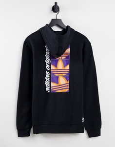 Черный худи с принтом на спине adidas Originals Yung Z-Черный цвет
