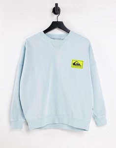 Oversized-свитшот голубого цвета Quiksilver-Голубой