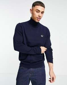 Темно-синяя водолазка Fred Perry-Темно-синий