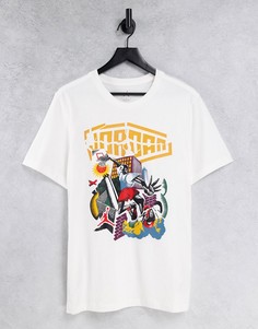 Белая футболка с принтом на груди Nike Jordan-Белый
