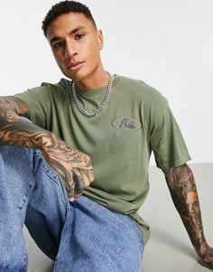 Футболка цвета хаки Quiksilver Nouveau-Зеленый цвет