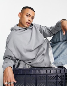 Oversized-худи серого цвета от комплекта ASOS DESIGN-Серый