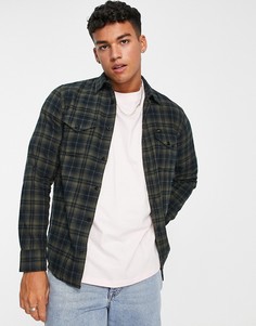 Рубашка в клетку классического кроя Lee-Зеленый цвет