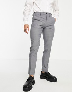 Серые узкие брюки из смесовой эластичной шерсти Jack & Jones Premium-Серый