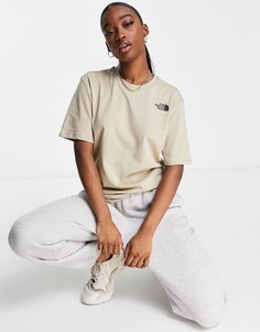 Бежевая футболка бойфренда The North Face Red Box-Светло-бежевый цвет