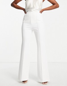 Белые классические брюки клеш AQAQ Bridal-Белый