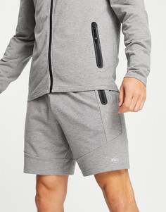 Спортивные трикотажные шорты с декоративным швами и молниями ASOS 4505-Серый