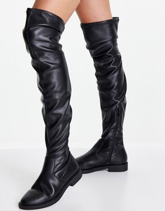 Черные ботфорты ASOS DESIGN Kalani-Черный цвет
