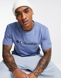 Синяя базовая футболка с логотипом Columbia CSC-Голубой