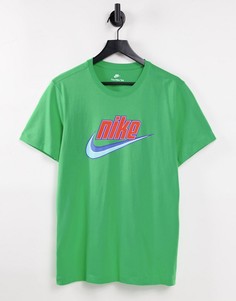 Зеленая футболка с принтом Nike Keep It Clean-Зеленый цвет