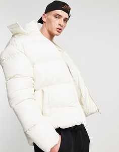 Пуховик цвета экрю из переработанного материала со съемным капюшоном ASOS DESIGN Recycled-Светло-бежевый цвет