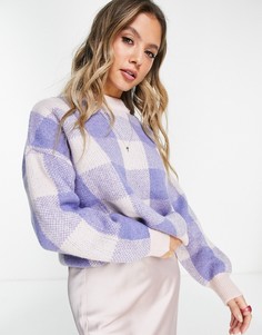 Фиолетовый oversized-джемпер в клетку New Look-Фиолетовый цвет