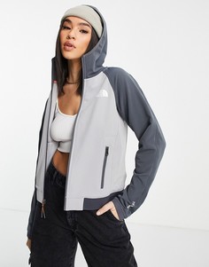 Серый флисовый худи на молнии The North Face Tekware