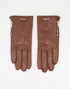 Светло-коричневые кожаные перчатки ALDO Rhelian-Коричневый цвет
