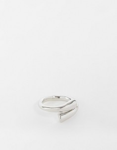 Серебристое массивное кольцо с минималистичным дизайном DesignB London-Серебристый