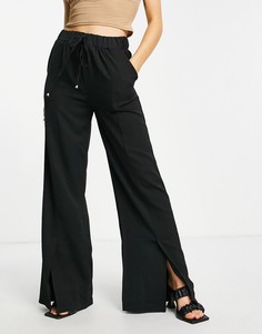 Черные широкие брюки Trendyol-Черный цвет