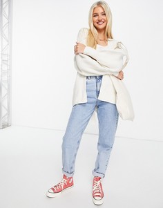 Кардиган цвета слоновой кости с поясом Miss Selfridge ECO-Белый
