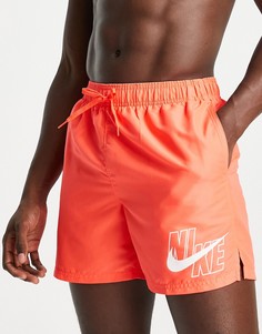 Красные шорты для плавания с большим логотипом Nike Swimming-Красный