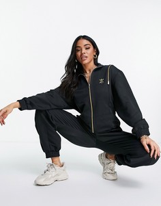 Черный комбинезон с молнией adidas Originals-Черный цвет