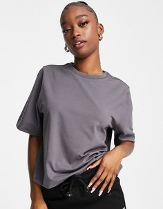 Oversized-футболка свободного кроя из органического хлопка ASOS 4505 Rest Day-Серый