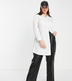 Белая удлиненная рубашка Vero Moda Curve-Белый
