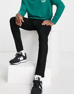 Черные эластичные джинсы зауженного кроя Topman-Черный цвет