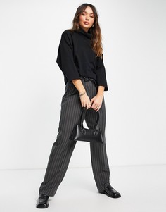 Черный структурированный топ с длинными рукавами ASOS DESIGN-Черный цвет