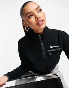 Черный флисовый топ на короткой молнии Berghaus Prism Micro-Черный цвет