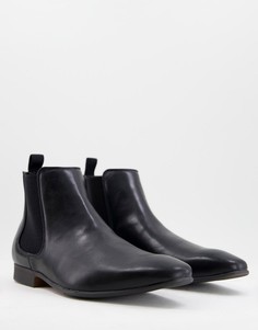 Строгие ботинки челси из искусственной кожи черного цвета Truffle Collection-Черный цвет